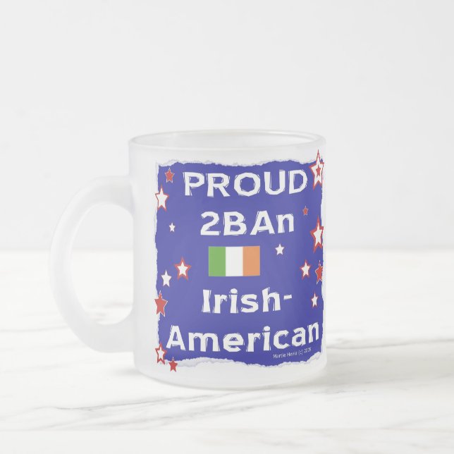 Proud 2BAn Irish-American Frostad Glasmugg (Vänster)