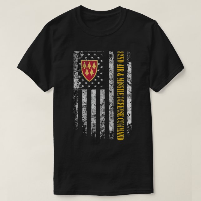 Proud 32:a Luft och missilförsvarsstaben Veteran T Shirt (Design framsida)
