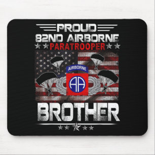 Proud 82:a Airborne Paratrooper Brother US Flagga  Musmatta