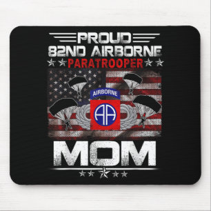 Proud 82:a Airborne Paratrooper Mamma US Flagga -  Musmatta