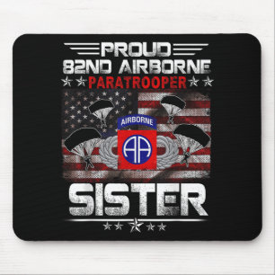 Proud 82:a Airborne Paratrooper Sister US Flagga - Musmatta