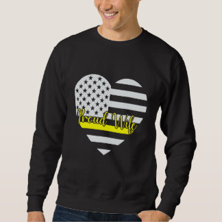 Proud 911 Dispatcher Maka American Distress Flagga Lång Ärmad Tröja
