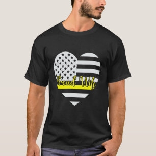 Proud 911 Dispatcher Maka American Distress Flagga T Shirt