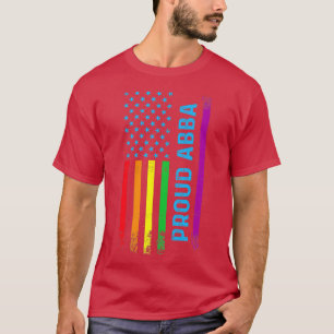 Proud Abba LGBT HGBTQ Rainbow Flagga Proud Grandma T Shirt