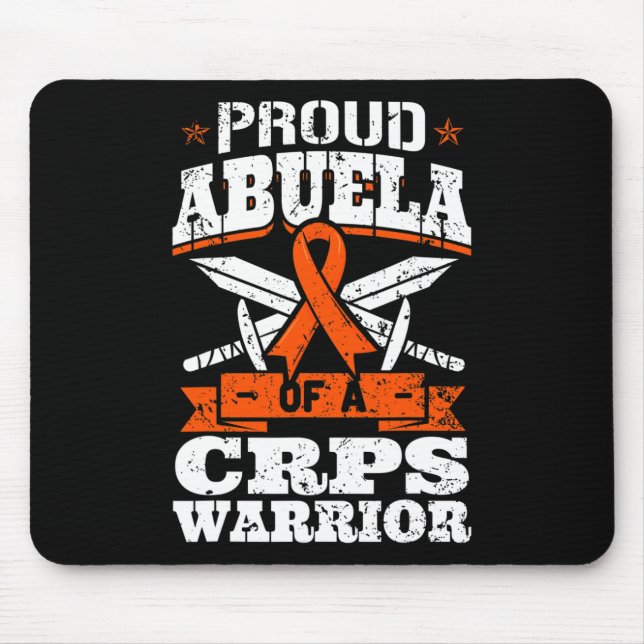Proud Abuela, ett CRPS Warrior RSD Awareness Ribbo Musmatta (Framsidan)
