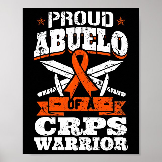 Proud Abuelo of a Crps Warrior Rsd Awareness Ribbo Poster (Framsidan)