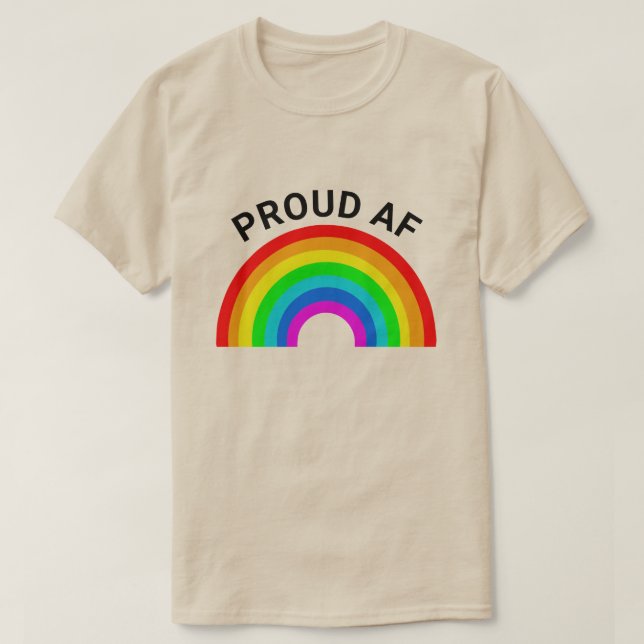 PROUD AF RAINBOW T SHIRT (Design framsida)