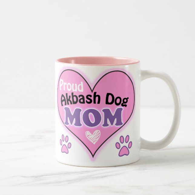 Proud Akbash Hund Mamma Två-Tonad Mugg (Höger)