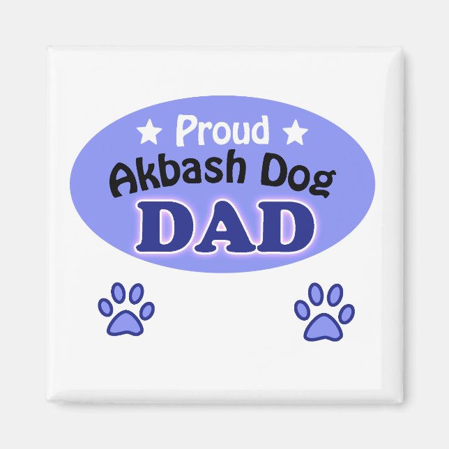 Proud Akbash Hund pappa Magnet (Framsidan)