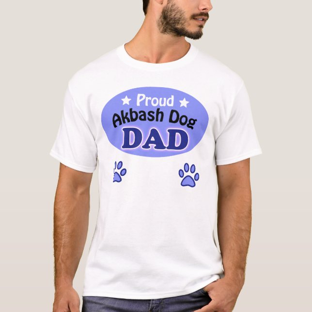 Proud Akbash Hund Pappa Tee Shirt (Framsida)