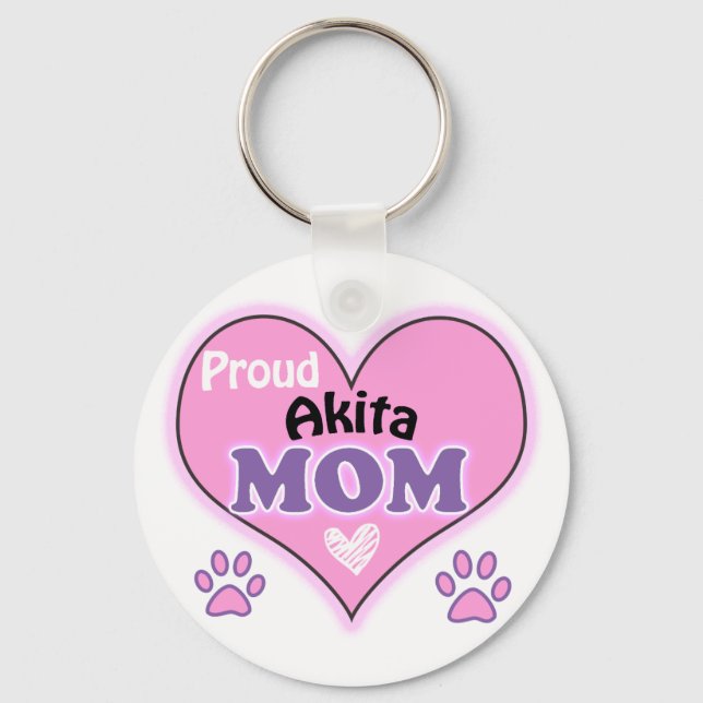 Proud Akita Mamma Nyckelring (Framsida)