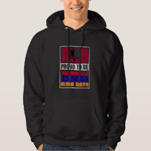 Proud Albanian Armenian Mix Albanien och Armenien Hoodie