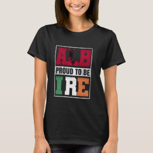 Proud Albanian Mix Albanien och Ireland Herit T Shirt
