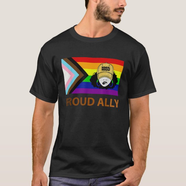 Proud Ally 1865 Junetonde svarta kvinnor, HBT Rain T Shirt (Framsida)