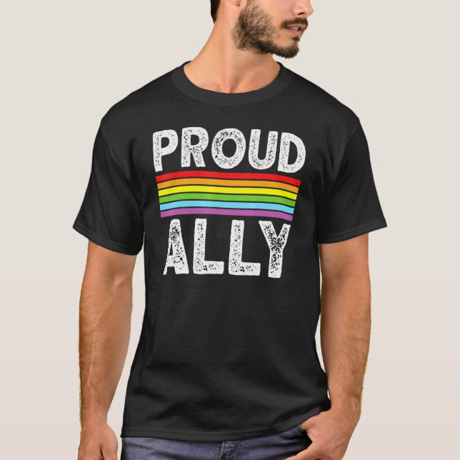 Proud Ally 2 T Shirt (Framsida)