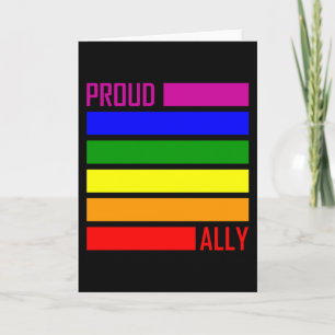 PROUD ALLY FLAGGA LGBT Pride Month LGBTQ Rainbow Kort