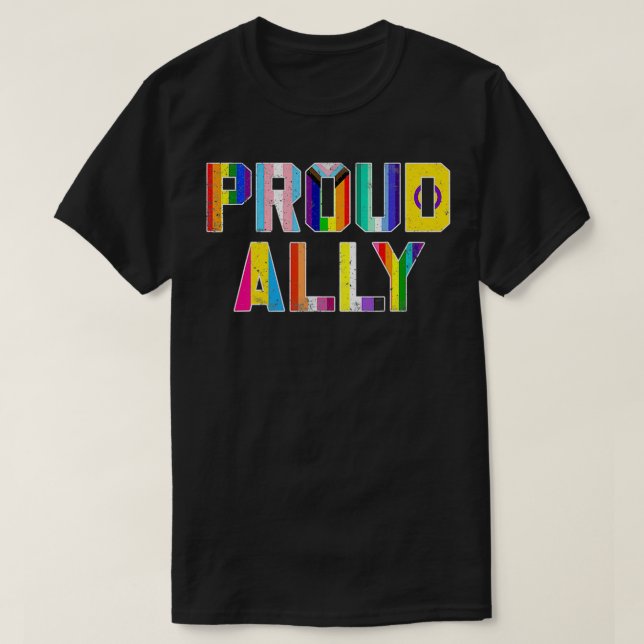 Proud Ally LGBT Funny LGBTQ Black History Gay japa T Shirt (Design framsida)