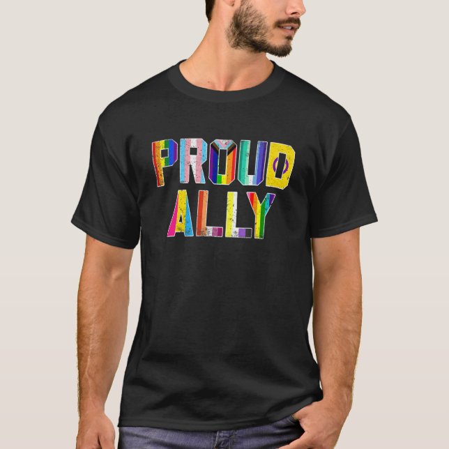 Proud Ally Lgbt Lgbtq Black History Gay Lesbisk 1 T Shirt (Framsida)