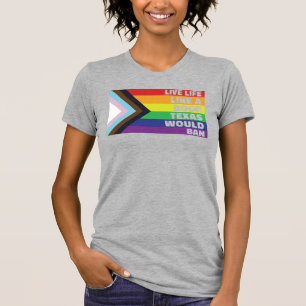 Proud Ally LGBTQ Gay Lesbisk Trans Live like Bok T Shirt
