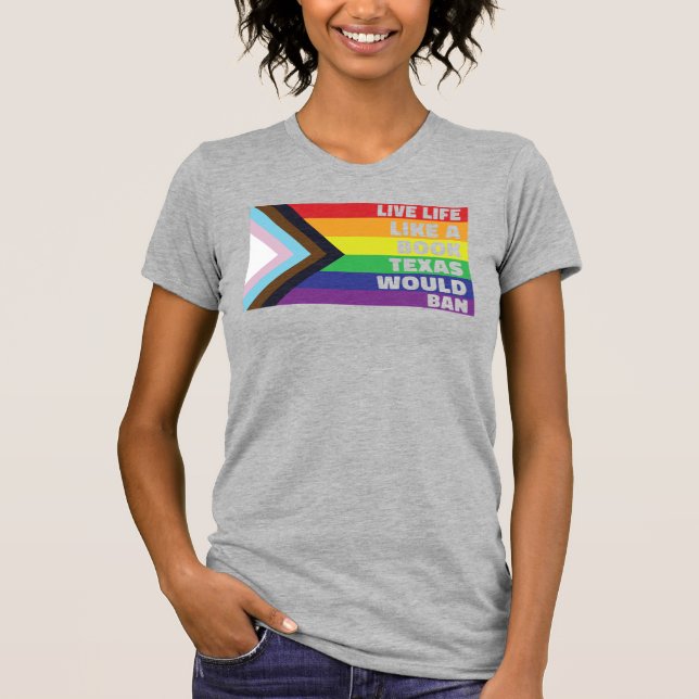 Proud Ally LGBTQ Gay Lesbisk Trans Live like Bok T Shirt (Framsida)