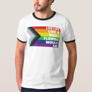 Proud Ally LGBTQ Gay Lesbisk Trans Live like Bok T Shirt