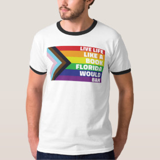 Proud Ally LGBTQ Gay Lesbisk Trans Live like Bok T Shirt
