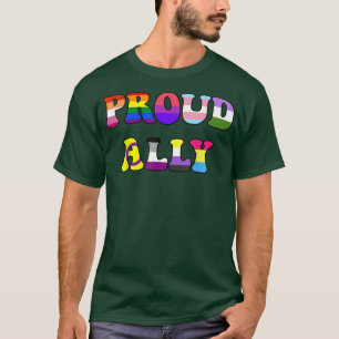 Proud Ally LGBTQ Lesbisk Gay Bisexual Trans Pan Qu T Shirt
