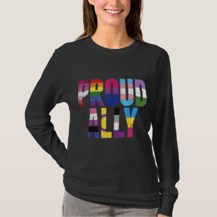 Proud Ally Lgbtq Lesbisk Gay Bisexual Trans Pan Qu T Shirt