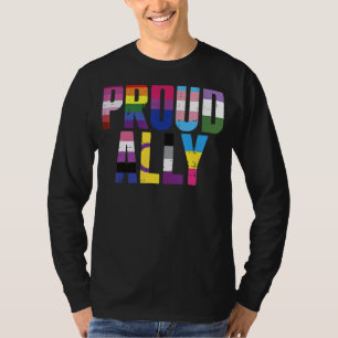 Proud Ally Lgbtq Lesbisk Gay Bisexual Trans Pan Qu T Shirt