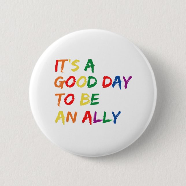 Proud Ally Pride Gay LGBT Month Parad Gift Knapp (Framsida)