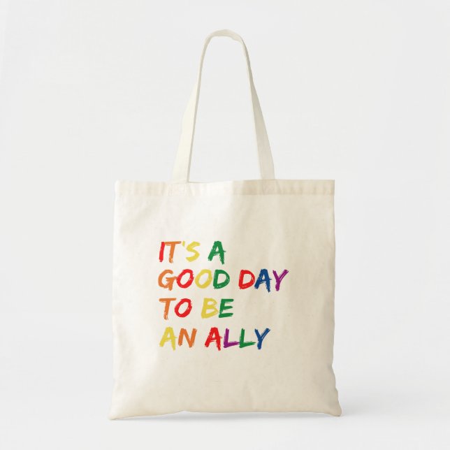 Proud Ally Pride Gay LGBT Month Parad Gift Tygkasse (Framsidan)