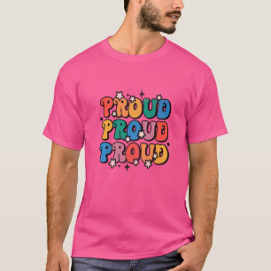 Proud Ally Pride Lgbt Groovy Transgender Flagga Ga T Shirt