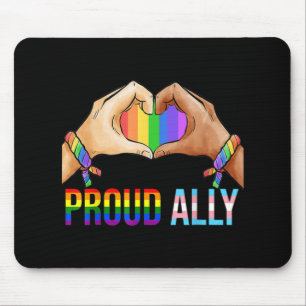 Proud Ally Pride LGBT Transgender Flagga Heart Gay Musmatta
