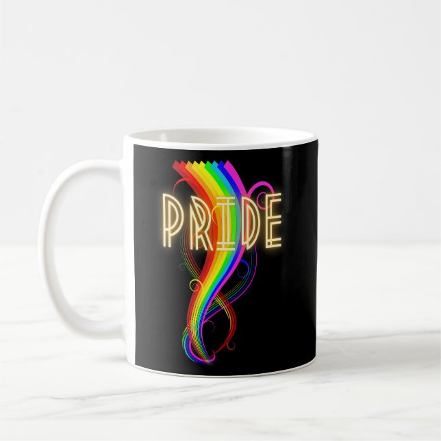 Proud Ally Rainbow Lgbtq Blm Pride 1 Kaffemugg (Vänster)