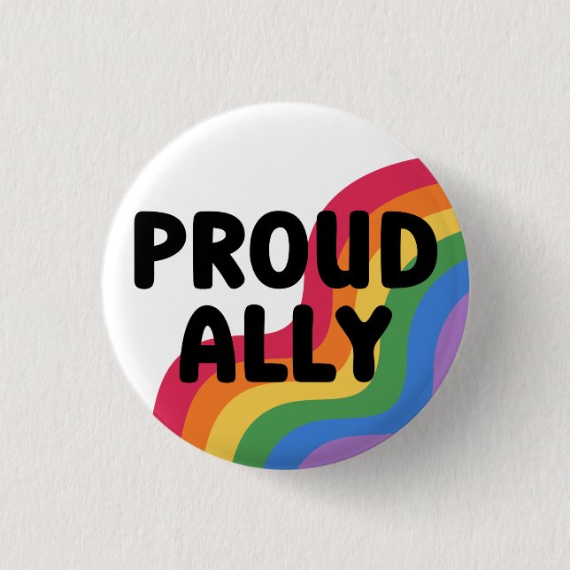 Proud Ally Rainbow Pride Month Knapp (Framsida)