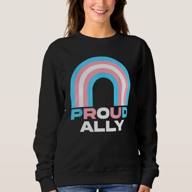Proud Ally Transgender Transsexual Trans Pride Men T Shirt (Framsida)