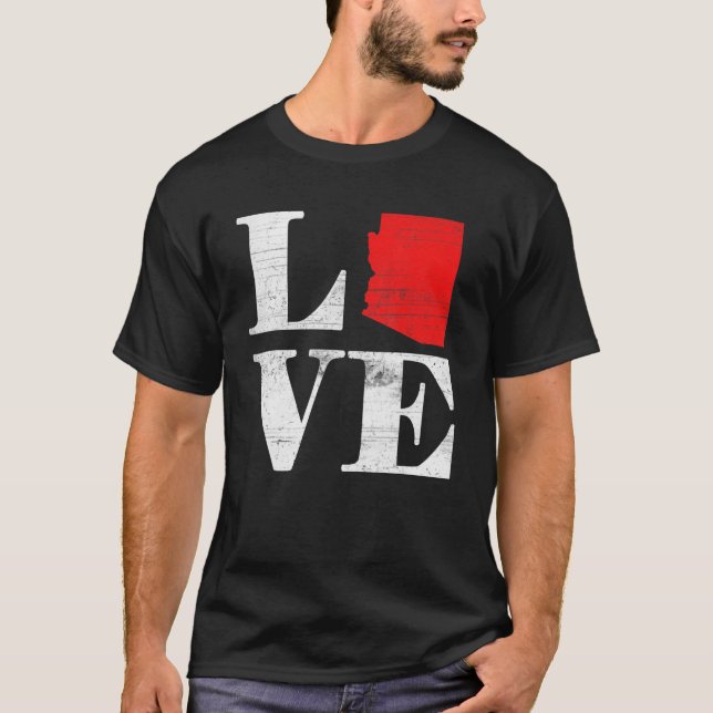 Proud America Citizen State Flag Land Map Love Ari T Shirt (Framsida)