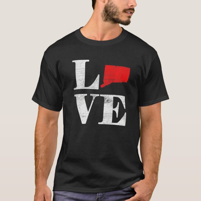 Proud America Citizen State Flag Land Map Love Con T Shirt (Framsida)