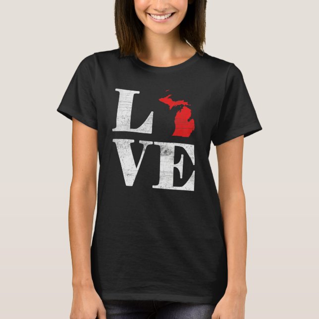 Proud America Citizen State Flag Land Map Love Mic T Shirt (Framsida)