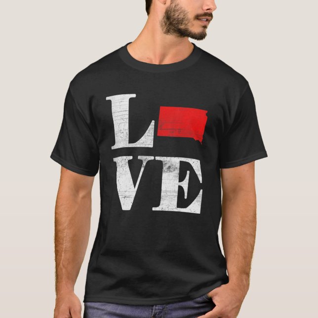 Proud America Citizen State Flag Land Map Love Sou T Shirt (Framsida)