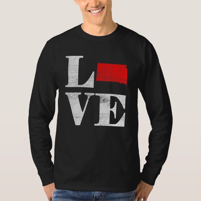 Proud America Citizen State Flag Land Map Love Sou T Shirt (Framsida)