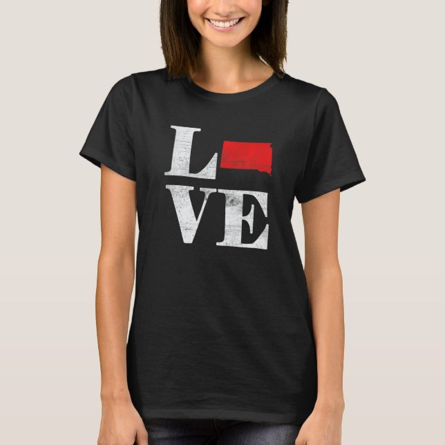Proud America Citizen State Flag Land Map Love Sou T Shirt (Framsida)