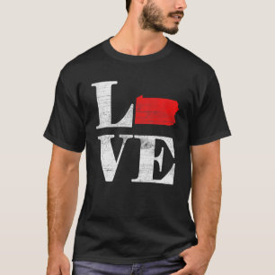 Proud America Citizen Statlig flagga Land Karta Kä T Shirt