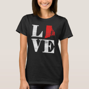 Proud America Citizen Statlig flagga Land Karta Kä T Shirt