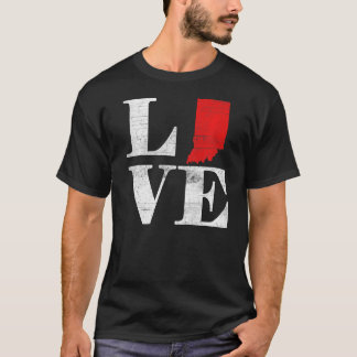 Proud America Citizen Statlig flagga Land Karta Kä T Shirt