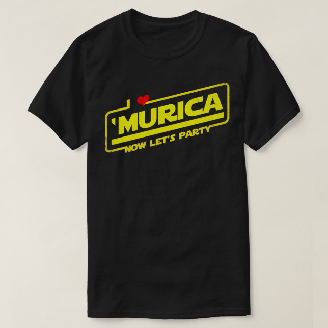 Proud American 4:e juli Independence day Murica T Shirt (Design framsida)