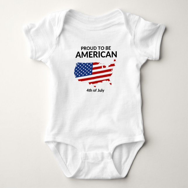 Proud American Baby T Shirt (Framsida)