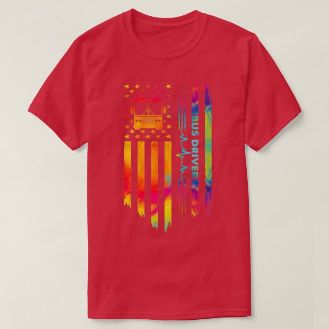 Proud American Buss Driver Shirt T (Design framsida)