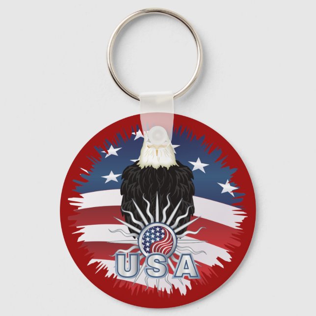 Proud American Eagle Nyckelring (Framsida)
