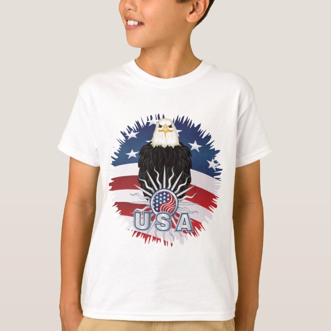 Proud American Eagle T Shirt (Framsida)
